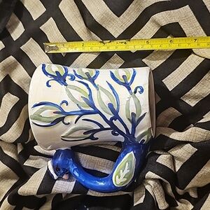 Peacock Mug Coffee Novelty 3D Blue Green 20 Oz Ceramic Painted Boston Warehouse.